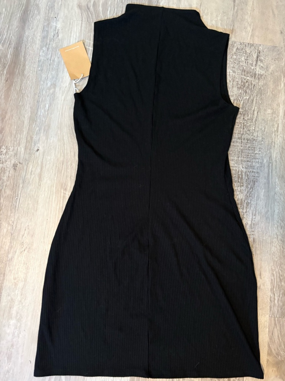 Reformation Sana Dress Black Sleeveless Ribbed Dress Size M NWT - Picture 4 of 12